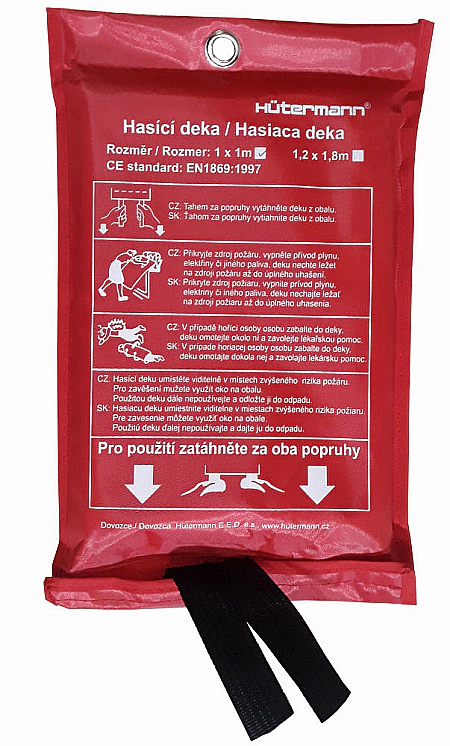 Deka na hasenie v plastovom obale